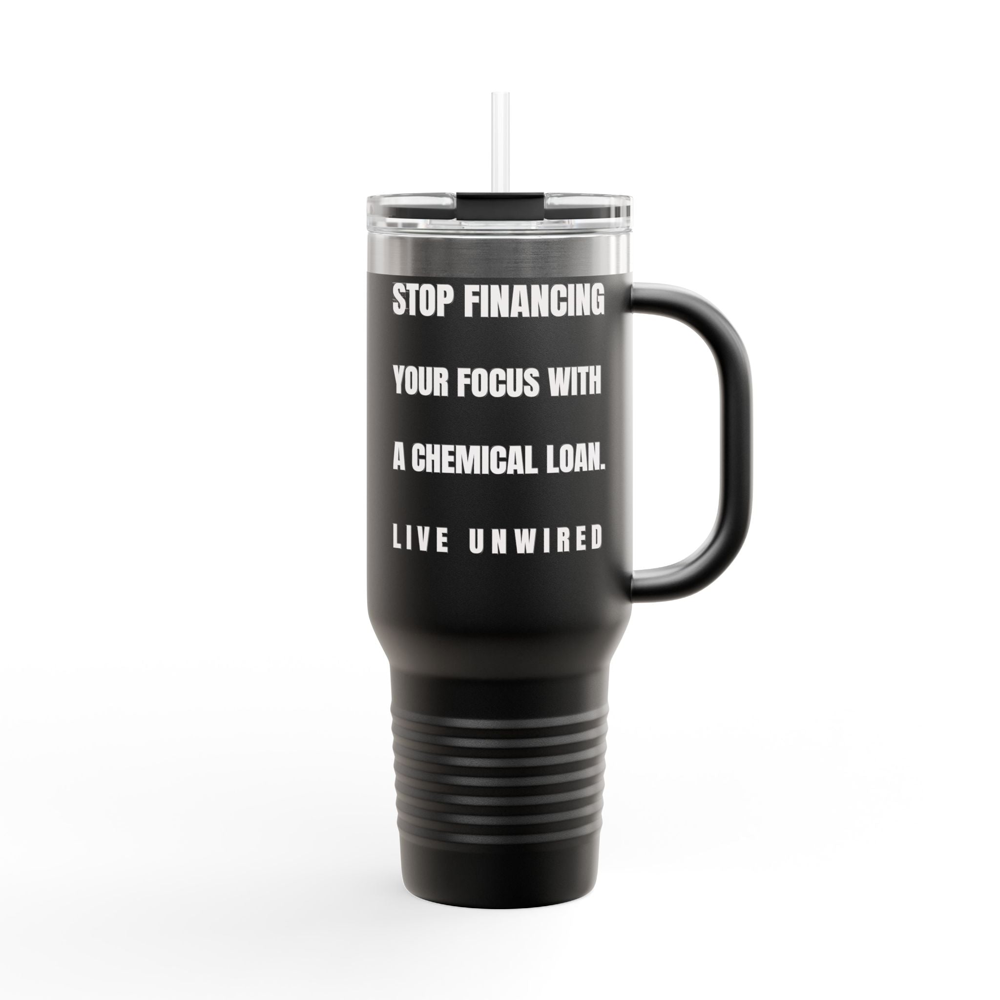Flushing Out The Chemical Loan 40oz Tumbler | Caffeine Detox Travel Mug for Decaf Life