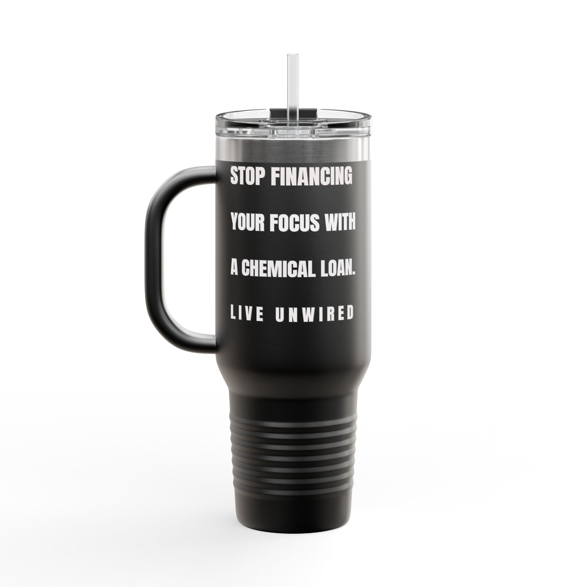 Flushing Out The Chemical Loan 40oz Tumbler | Caffeine Detox Travel Mug for Decaf Life